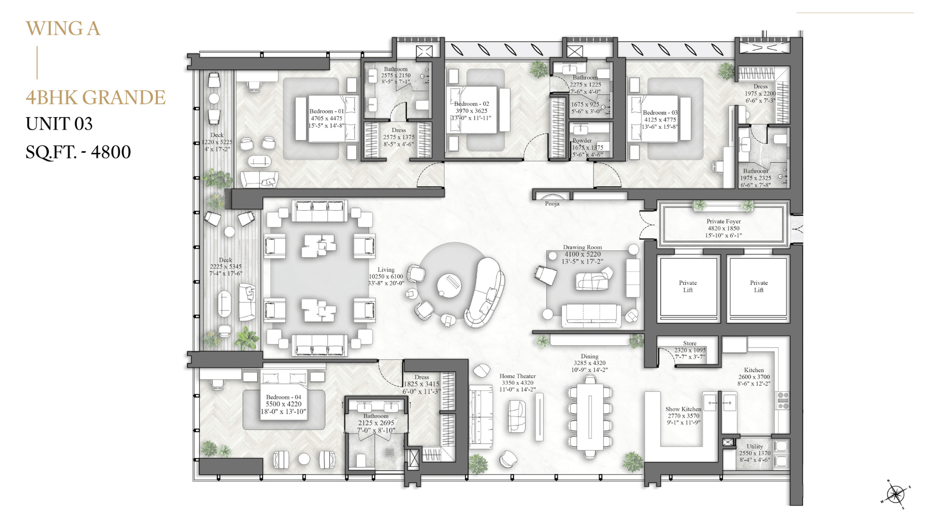 Wing A - 4BHK GRANDE