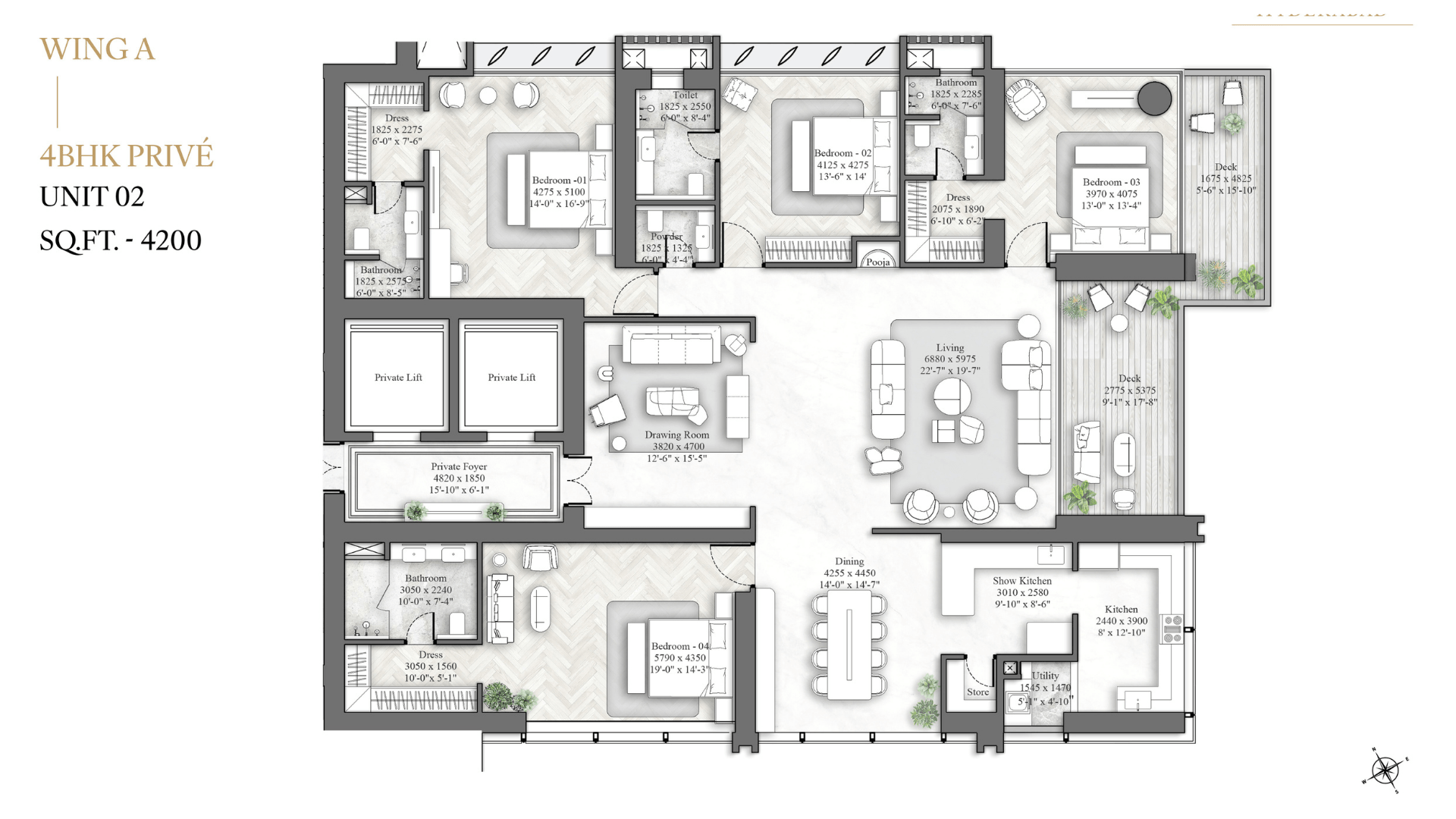 Wing A - 4BHK PRIVE